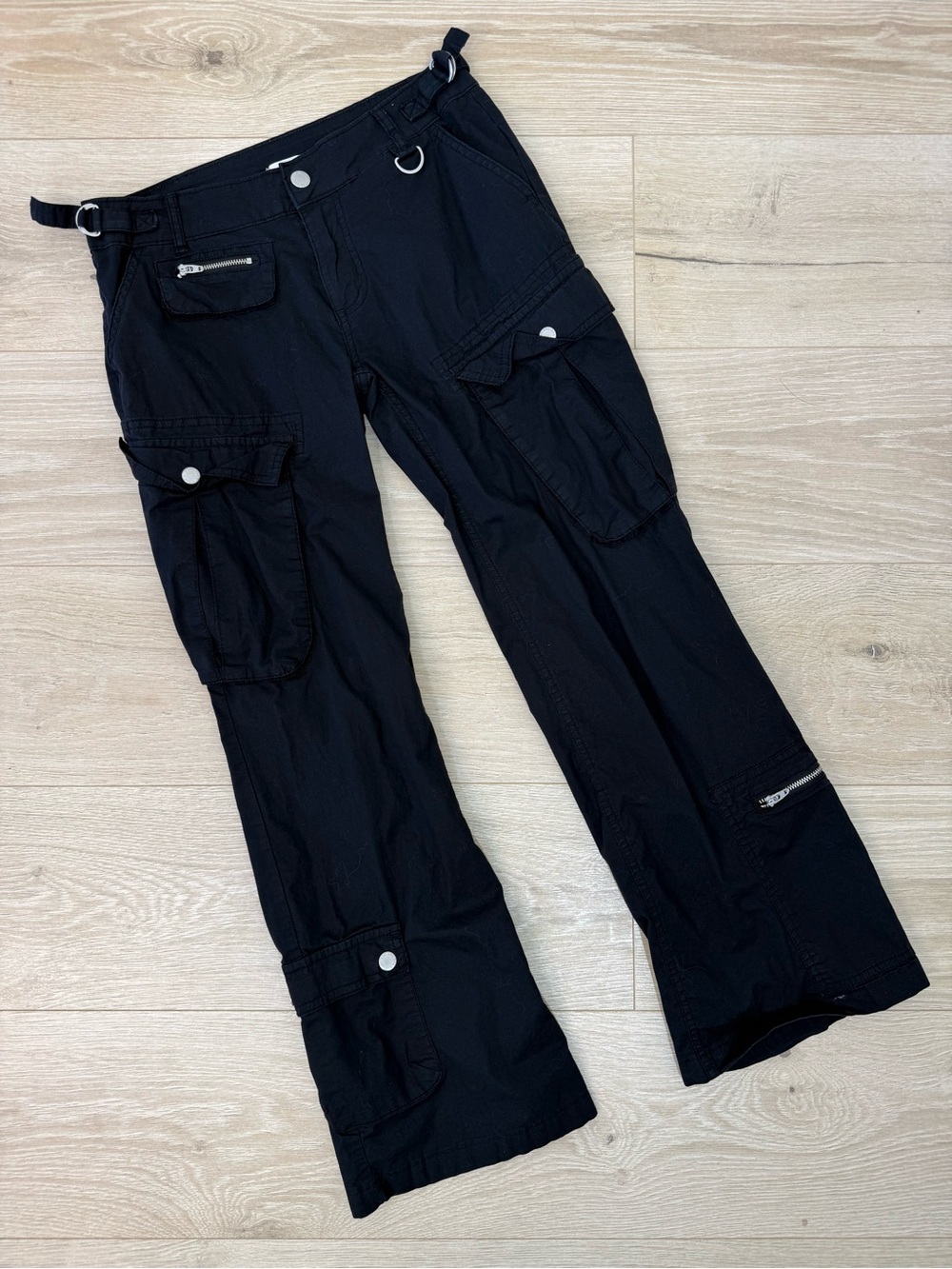 BDG Urban Outfitters Black Zipper Cargo Pants